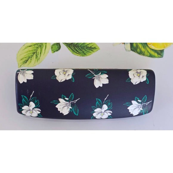 Draper James Navy Floral Hard Shell Glasses Case Eyewear Holder - Picture 5 of 7